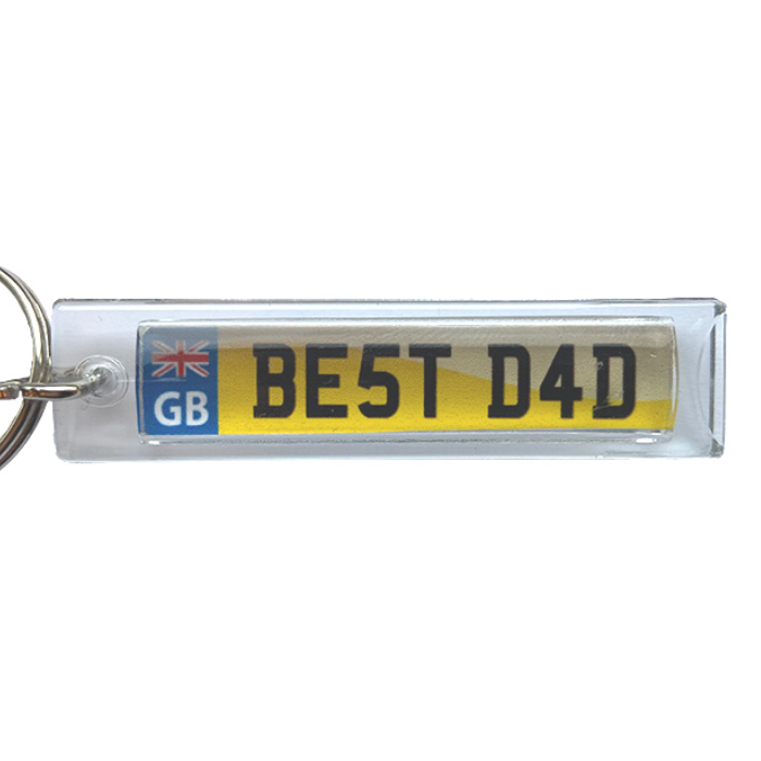 Best Dad Number Plate Keyring