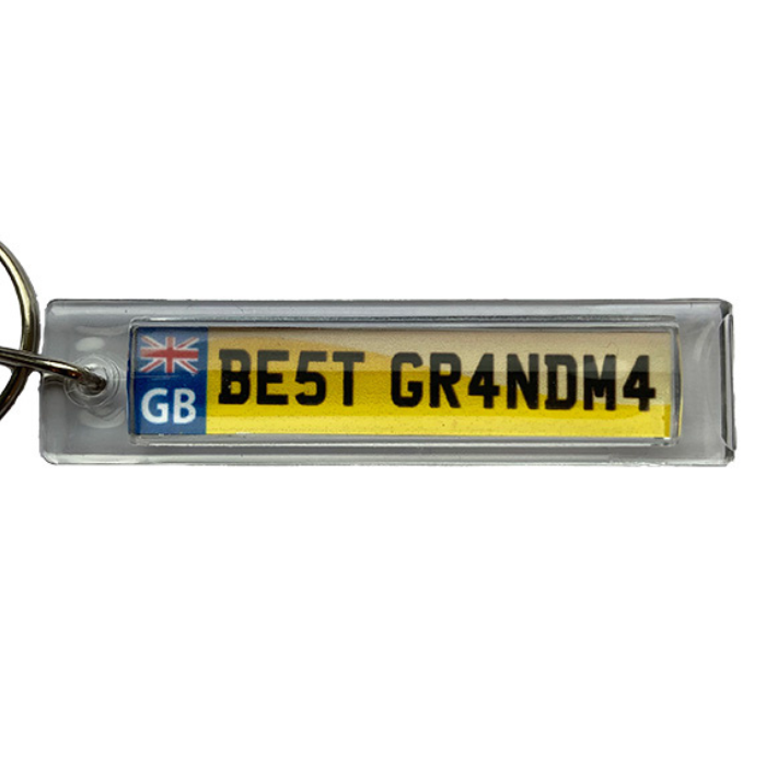 Best Grandma Number Plate Keyring